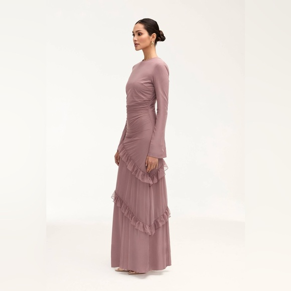 Sabrina Waterfall Maxi Dress - Twilight Mauve - Picture 6 of 6